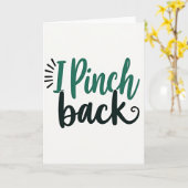 I Pinch Back St Patricks Day Card カード (黄色い花)