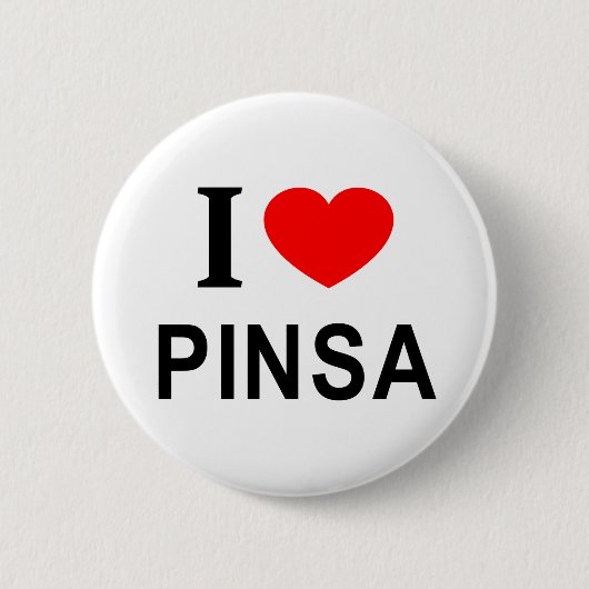 I PINSA I ❤️ LOVE PINSA IハートPINSA 缶バッジ (正面)