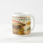 “I Plugging Love Christmas” Cute Christmas Pug Mug コーヒーマグカップ (正面右)