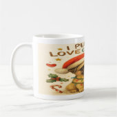 “I Plugging Love Christmas” Cute Christmas Pug Mug コーヒーマグカップ (左)