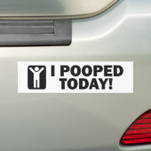I POOPED バンパーステッカー (車上)