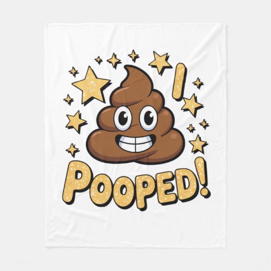 I Pooped フリースブランケット (正面)