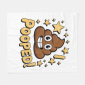 I Pooped フリースブランケット (正面(横))
