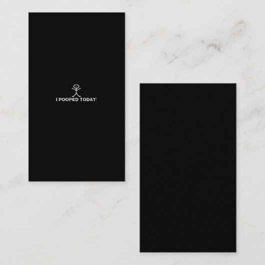 i pooped today 名刺 (正面/裏面)