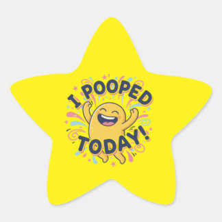 I POOPED TODAY - star stickers 星シール