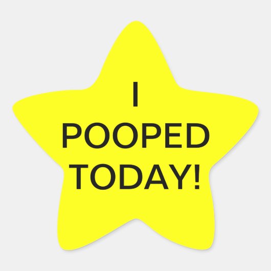 I POOPED TODAY - star stickers 星シール (正面)