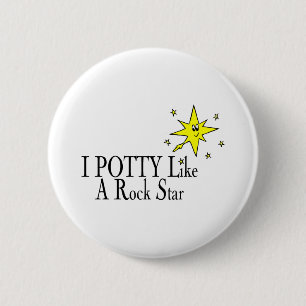 I POTTYはロックスターを好みます 缶バッジ