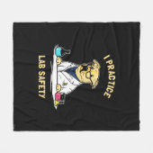 I Practice Lab Safety フリースブランケット (正面(横))