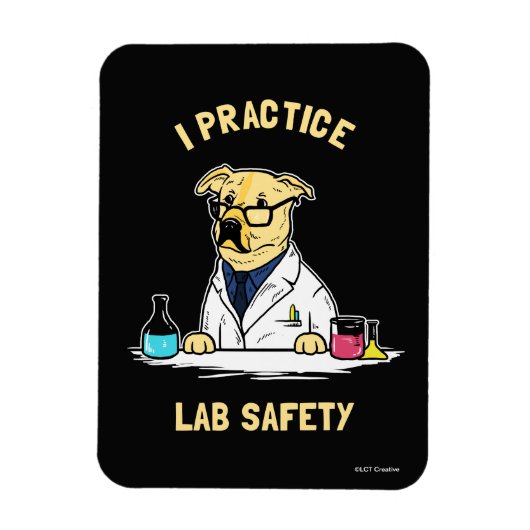 I Practice Lab Safety マグネット (縦)