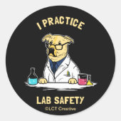 I Practice Lab Safety ラウンドシール (正面)