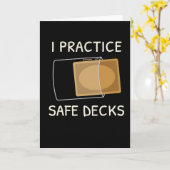 I Practice Safe Decks Trading Card Game Pun Humor カード (黄色い花)