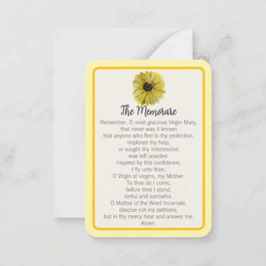 “I Prayed for You Today” Memorare Notecard ノートカード (正面)
