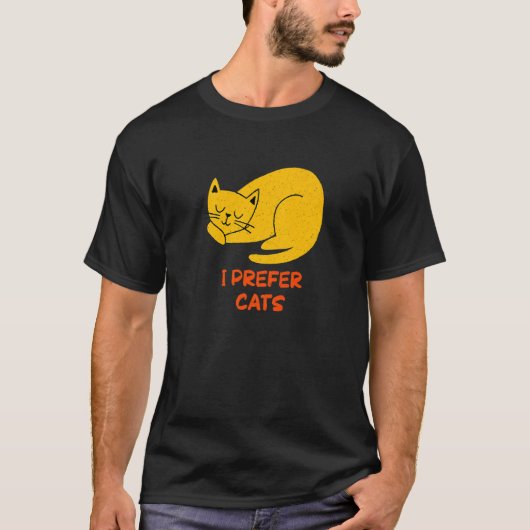 I Prefer Cats Introvert Cat  Antisocial Kitten Cat Tシャツ (正面)