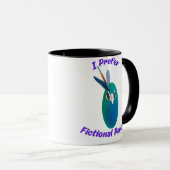 I Prefer Fictional People Mug for Writers Readers マグカップ (正面右)