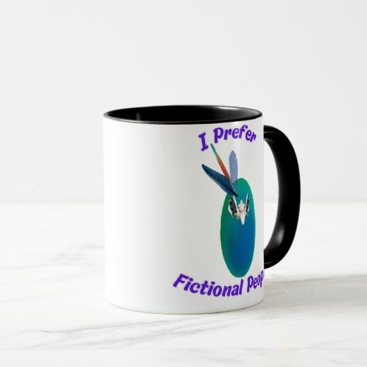 I Prefer Fictional People Mug for Writers Readers マグカップ (正面右)