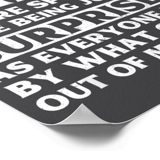 I Prefer Not To Think Before Speaking Funny Adult  ポスター (角)