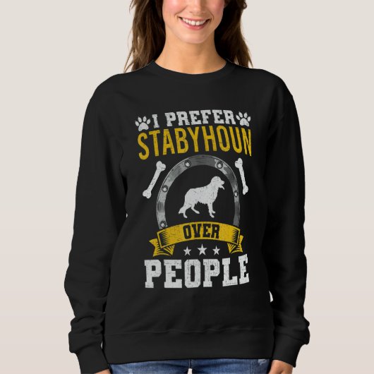 I Prefer Stabyhoun Over People Dog スウェットシャツ (正面)