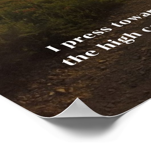 I Press Toward the Goal Philippians 3:14 Scripture ポスター (角)