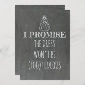 I Promise Bridesmaid / Proposalメイド・オブ・オーナー（花嫁付き添い人 招待状 (正面/裏面)