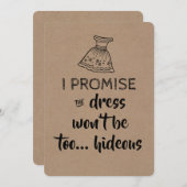 I Promise Bridesmaid / Proposalメイド・オブ・オーナー（花嫁付き添い人 招待状 (正面/裏面)