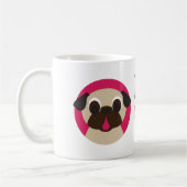 I Puggin愛パグのマグがによってじゃれつきます コーヒーマグカップ (左)