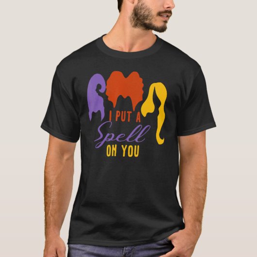 I Put Spell On You Witch Sisters Halloween Quote Tシャツ (正面)