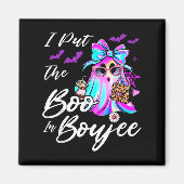 I Put The Boo In Boujee Funny Leopard Boujie Ghost マグネット (正面)