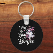 I Put The Boo In Boujee Ghost Funny Nk Leopard Hal キーホルダー (正面)
