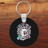 I Put The Boo In Boujee Ghost Retro Zebra Leopard キーホルダー (正面)