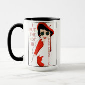I Put The Hot In Psychotic Art Deco Coffee マグカップ (左)