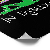I Put The Y In Dyslexia Funny Cute Frog  ポスター (角)