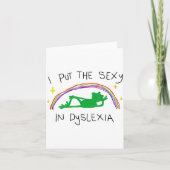 I Put The Y In Dyslexia Funny Cute Frog Saying Quo カード (正面)