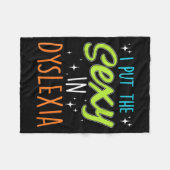 I Put The Y In Dyslexia Funny Dyslexia Pride  フリースブランケット (正面(横))