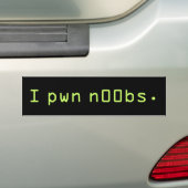 I pwn n00bs. バンパーステッカー (車上)
