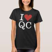 I QC❤️社員の品質管理カスタム女性 Tシャツ (正面)