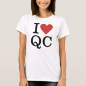 I QC❤️社員の品質管理カスタム女性 Tシャツ (正面)