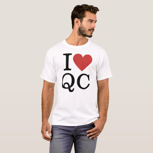 I QC❤️社員の品質管理カスタム男子 Tシャツ (正面フル)