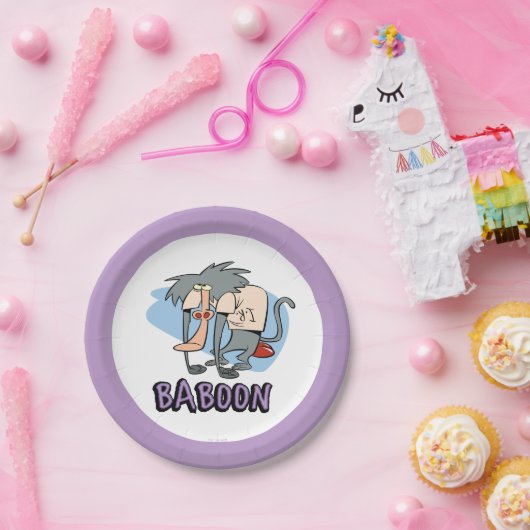 I.R.バブーンキャラクターグラフィック ペーパープレート (パーティー)