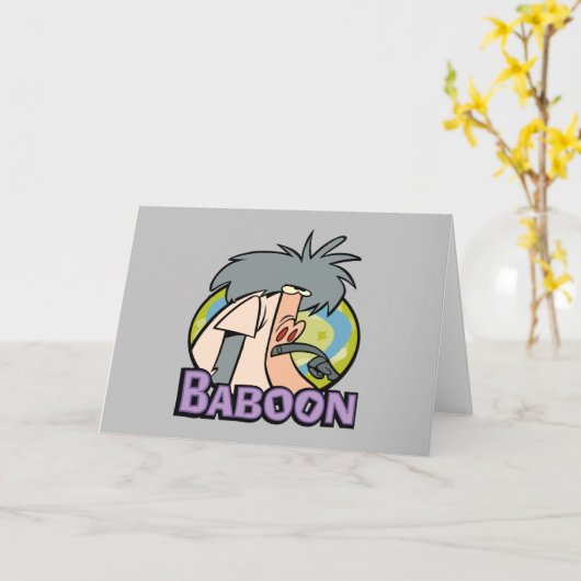 I.R. Baboon Character Badge カード (黄色い花)
