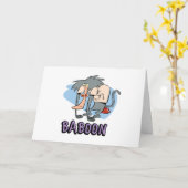 I.R. Baboon Character Graphic カード (黄色い花)