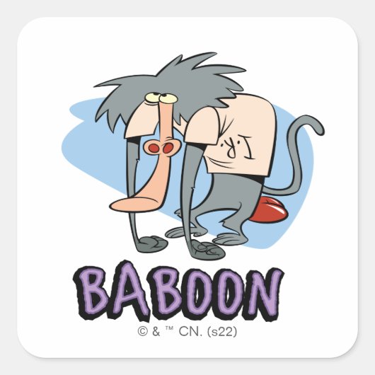 I.R. Baboon Character Graphic スクエアシール (正面)