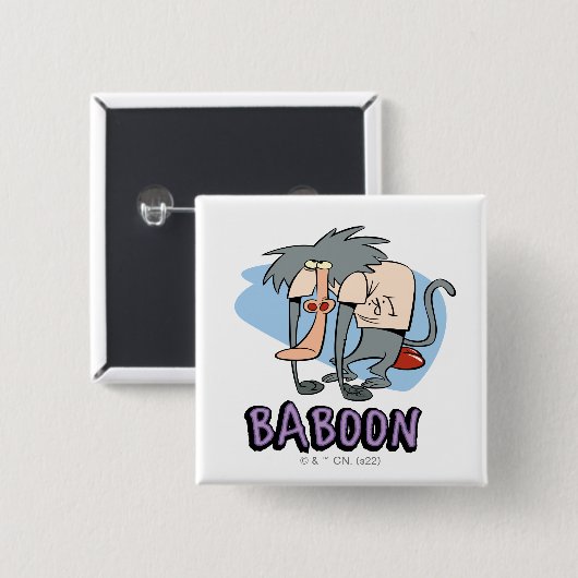 I.R. Baboon Character Graphic 缶バッジ (正面&裏面)