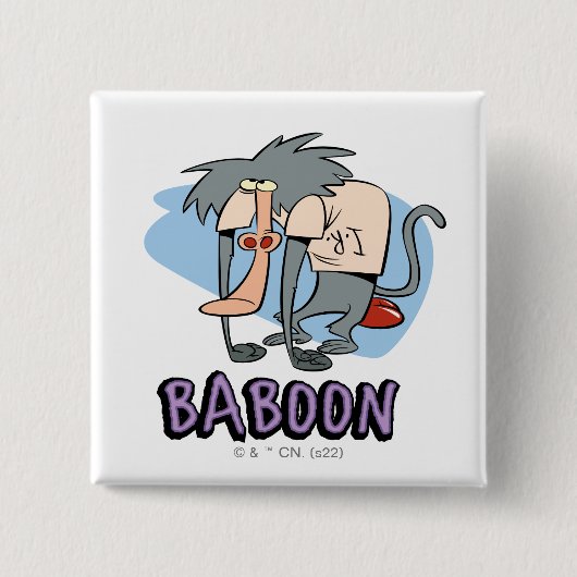 I.R. Baboon Character Graphic 缶バッジ (正面)
