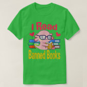 I Read Banned Book Lover Reader Nerd Funny Aolotl  Tシャツ (デザイン正面)
