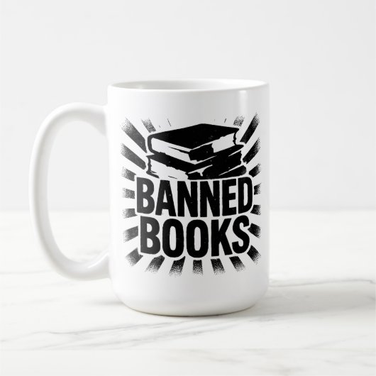 I Read Banned Books コーヒーマグカップ (左)