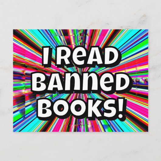 I Read Banned Books ポストカード (正面)