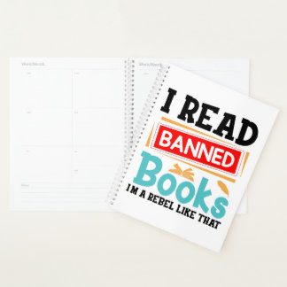 I Read Banned Books Librarian Reader プランナー手帳
