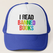 I Read Banned Books Rainbow キャップ (正面)