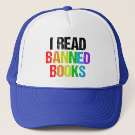 I Read Banned Books Rainbow キャップ