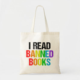 I Read Banned Books Rainbow トートバッグ